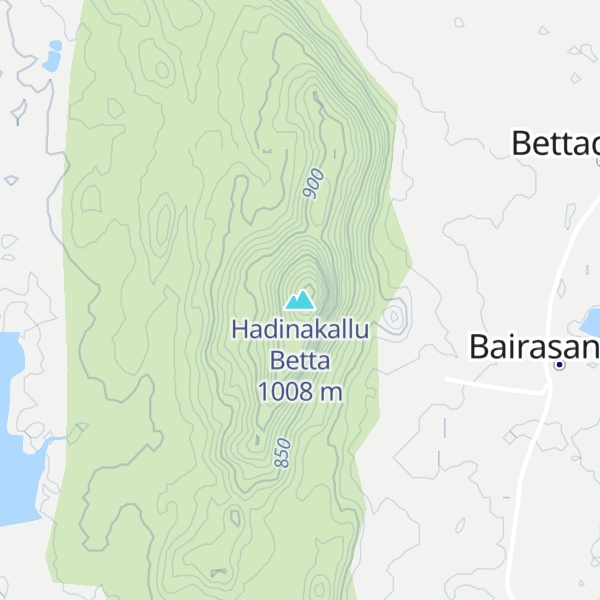Map of Hadinakallu Betta