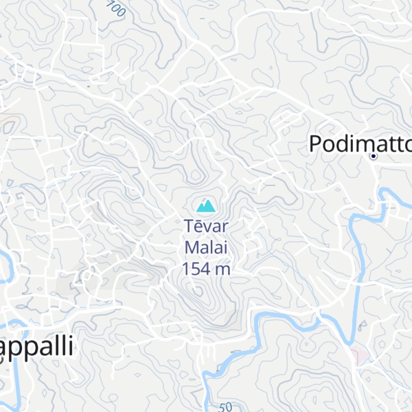 Map of Tēvar Malai