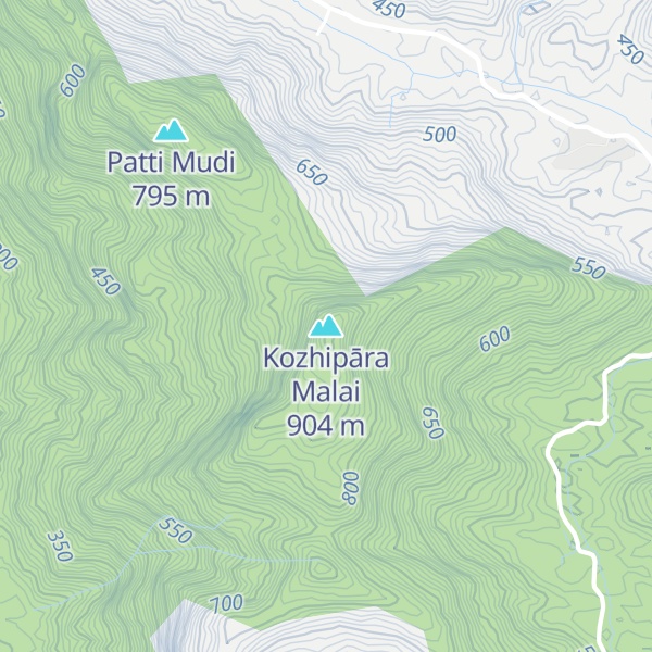 Map of Kozhipāra Malai
