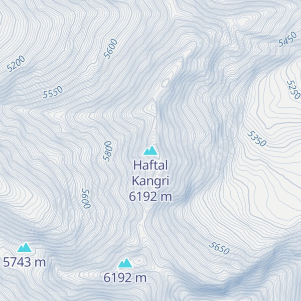 Map of Haftal Kangri