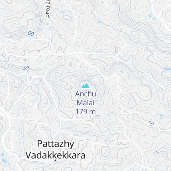 Map of Anchu Malai