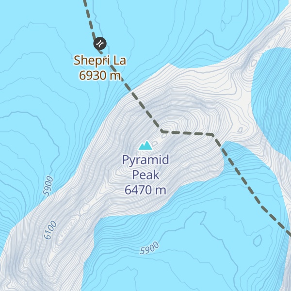 Map of Pyramid Peak