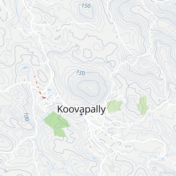 Map of Kuvapalli Malai