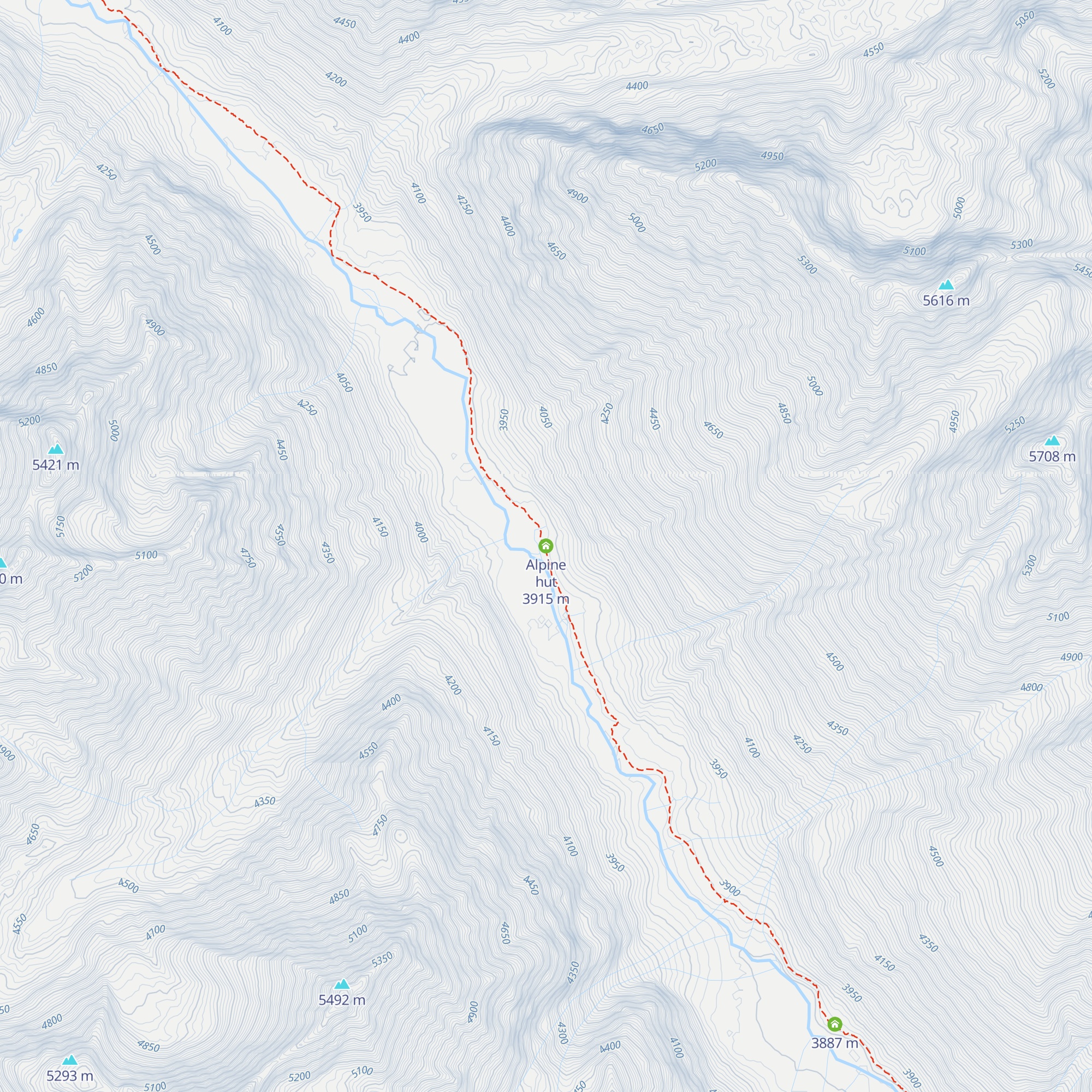 Alpine hut map
