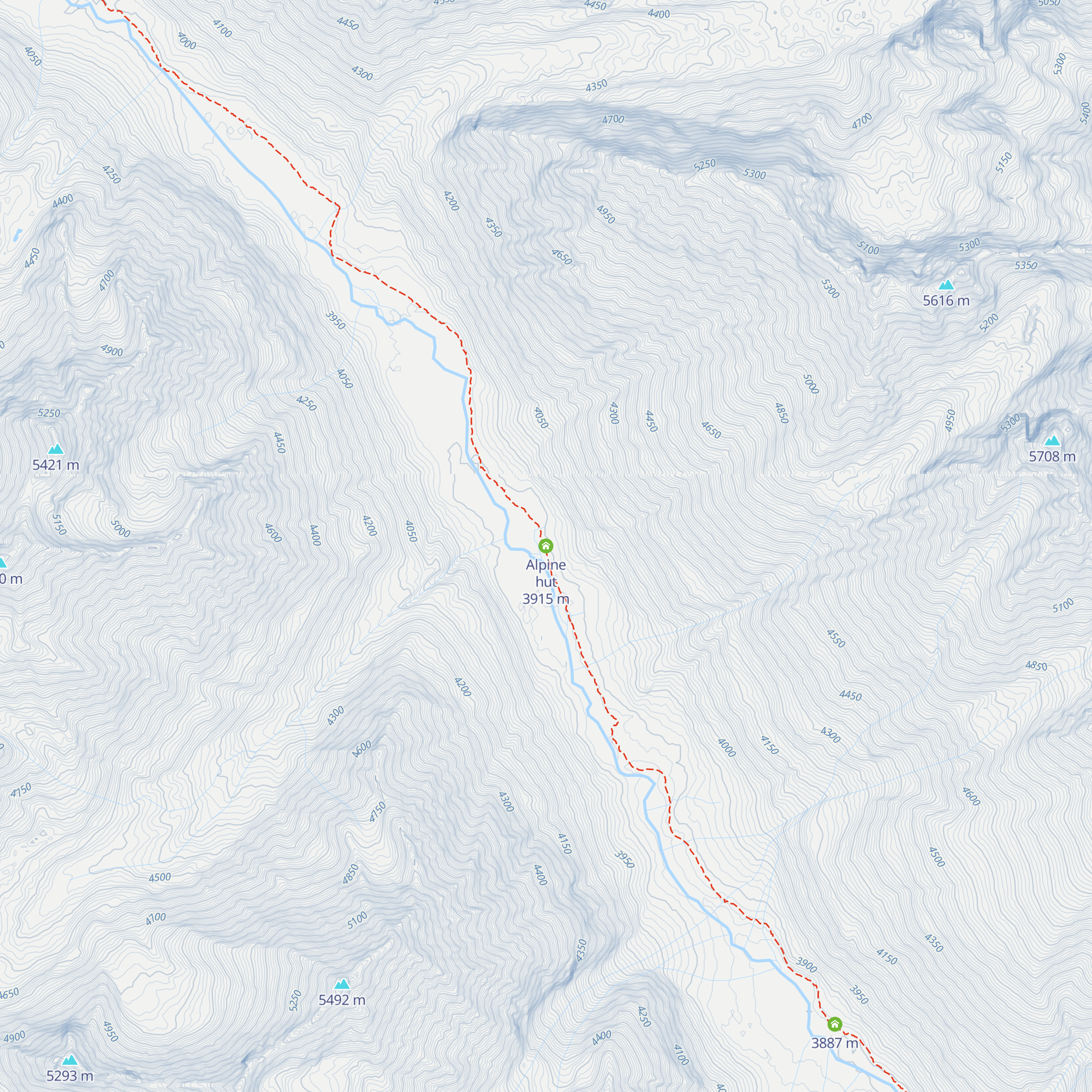 Alpine hut map