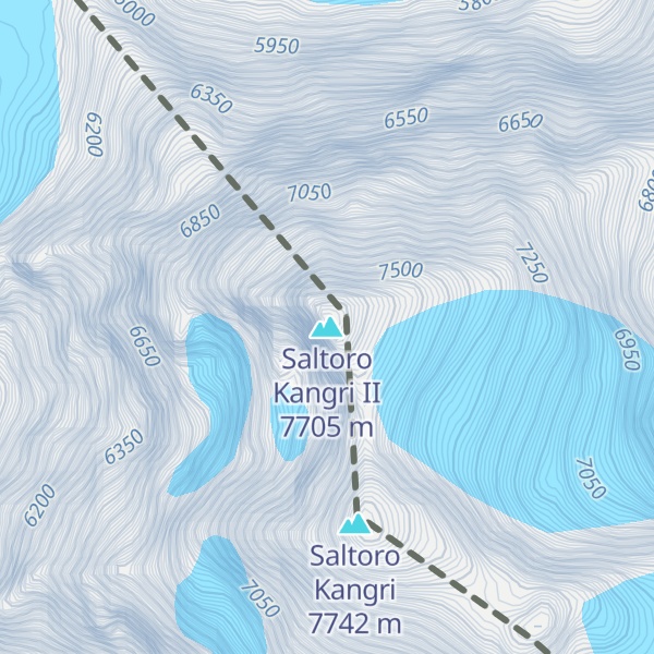 Map of Saltoro Kangri II