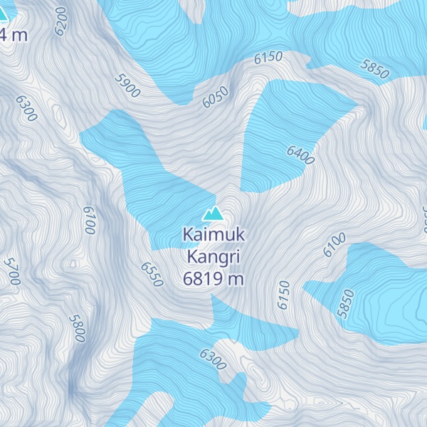 Map of Kaimuk Kangri