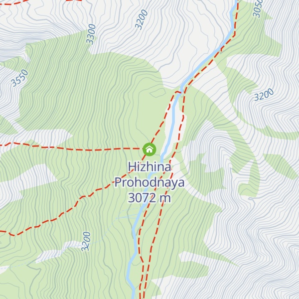 Map of Hizhina Prohodnaya