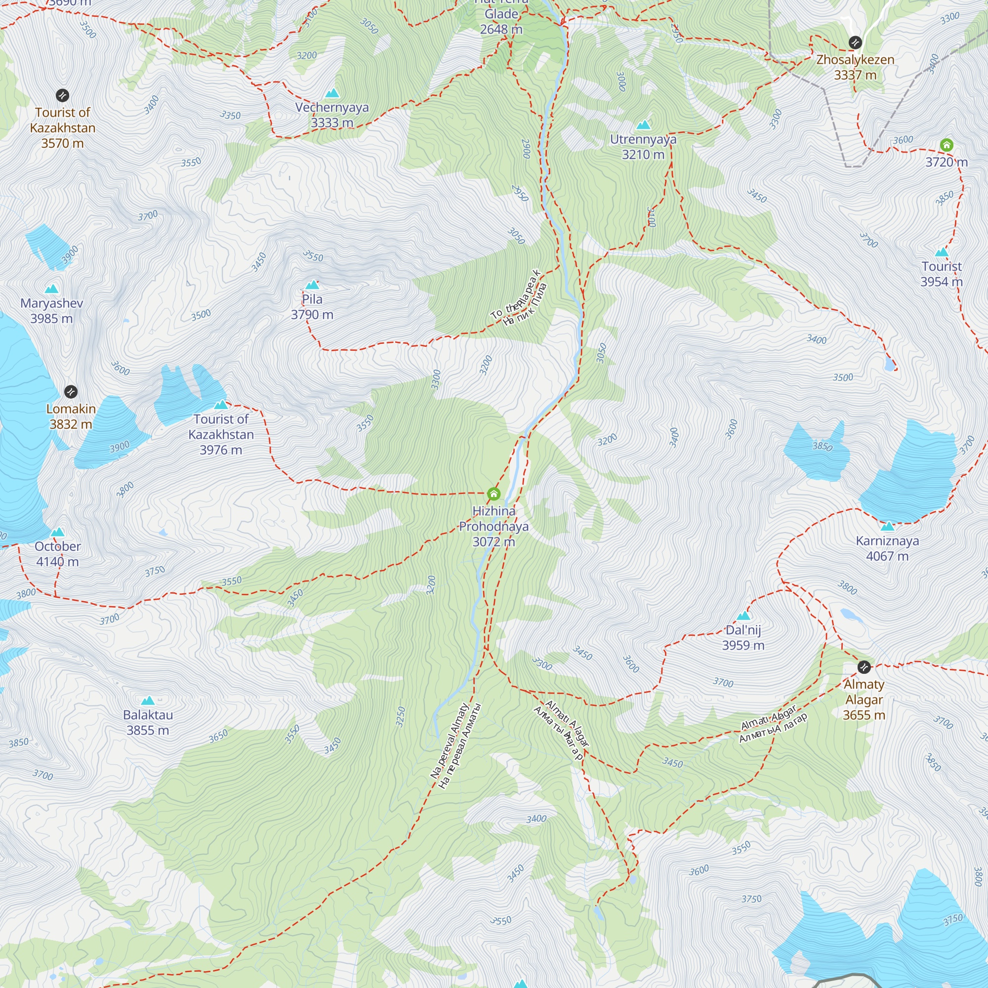 Hizhina Prohodnaya map