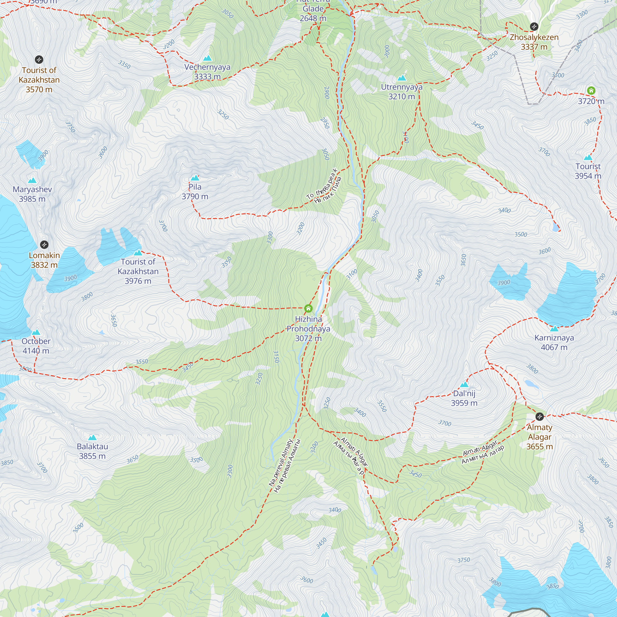 Hizhina Prohodnaya map