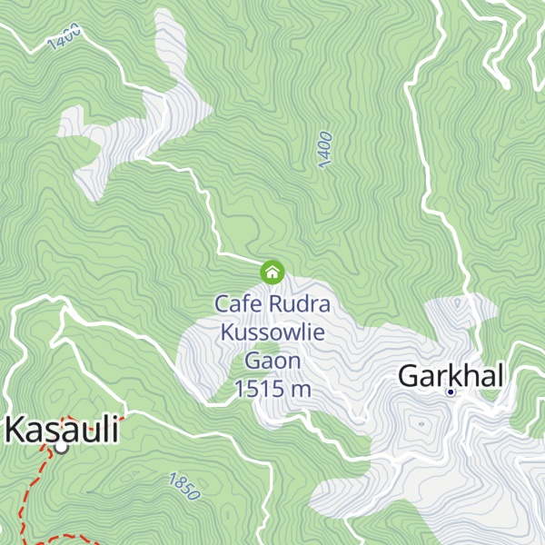 Map of Cafe Rudra Kussowlie Gaon