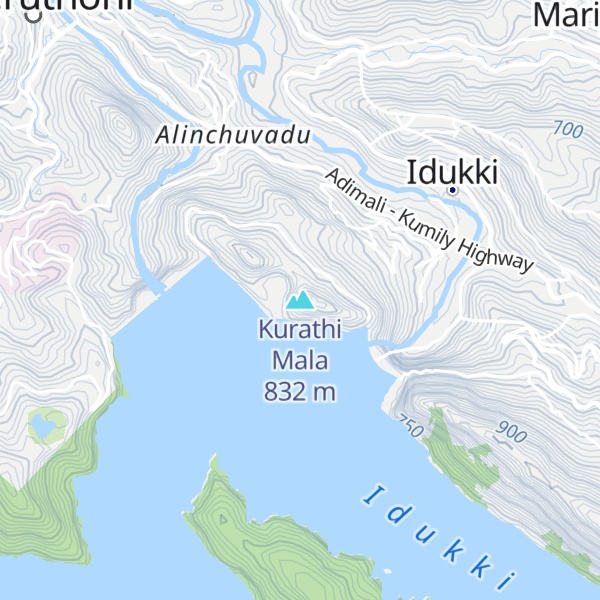 Map of Kurathi Mala
