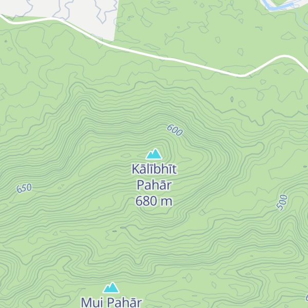 Map of Kālībhīt Pahār