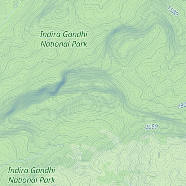 Map of Periya Ānai Malai