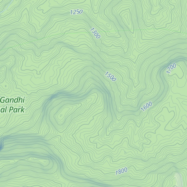 Map of Chinna Ānai Malai
