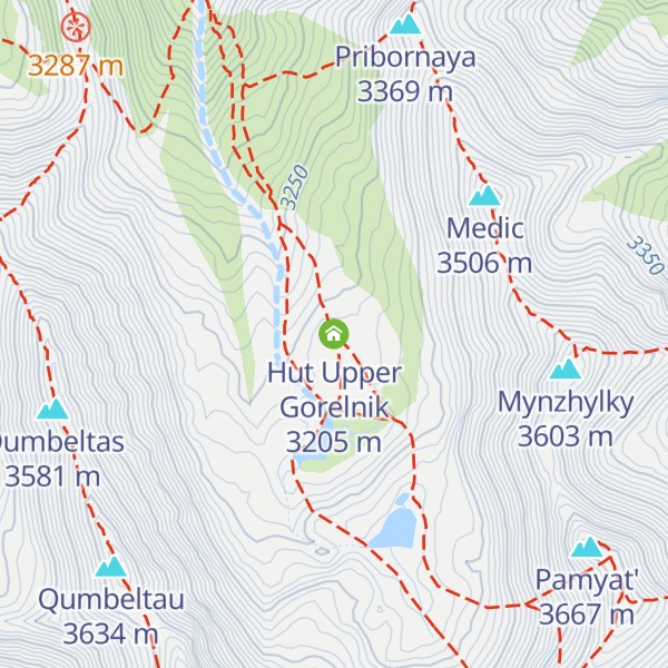 Map of Hut Upper Gorelnik