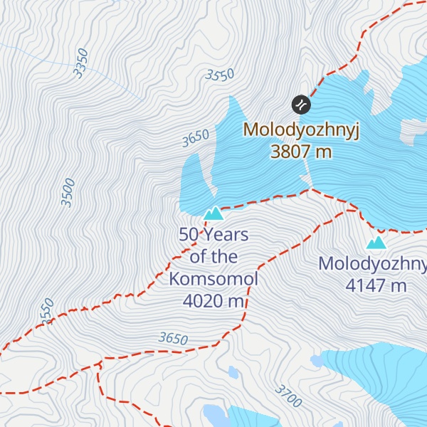 Map of 50 Years of the Komsomol