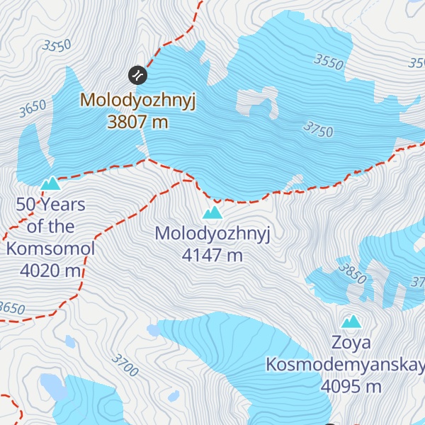 Map of Molodyozhnyj
