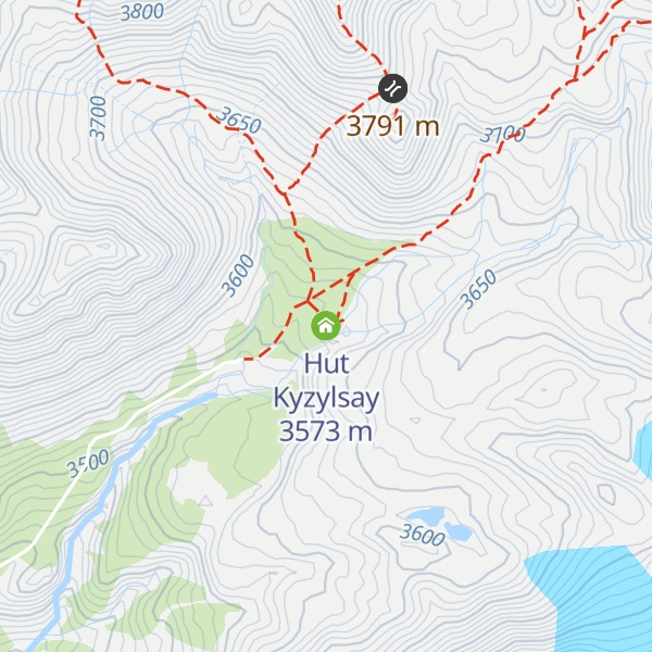 Map of Hut Kyzylsay