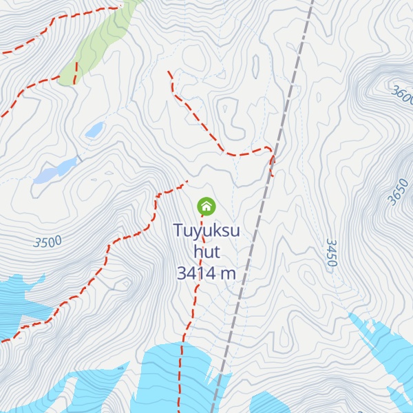 Map of Tuyuksu hut