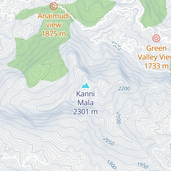 Map of Kanni Mala