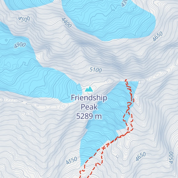 Map of Friendship Peak