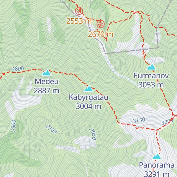 Map of Kabyrgatau