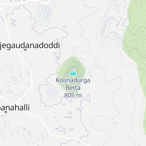 Map of Kolinadurga Betta