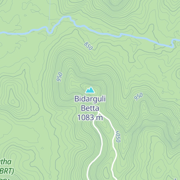 Map of Bidarguli Betta