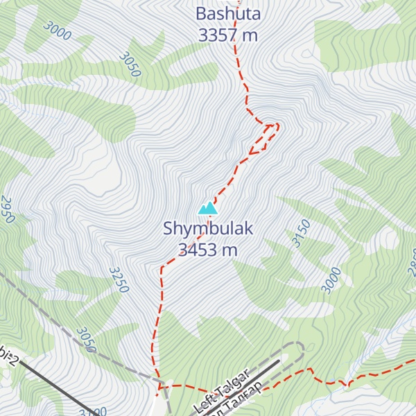 Map of Shymbulak