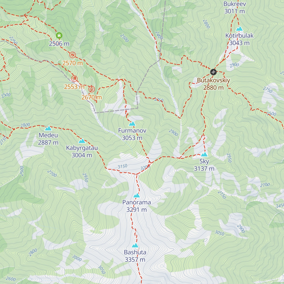Panorama hut map