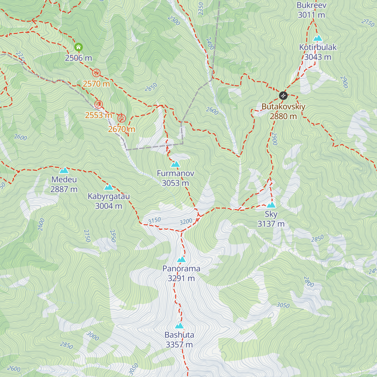 Panorama hut map