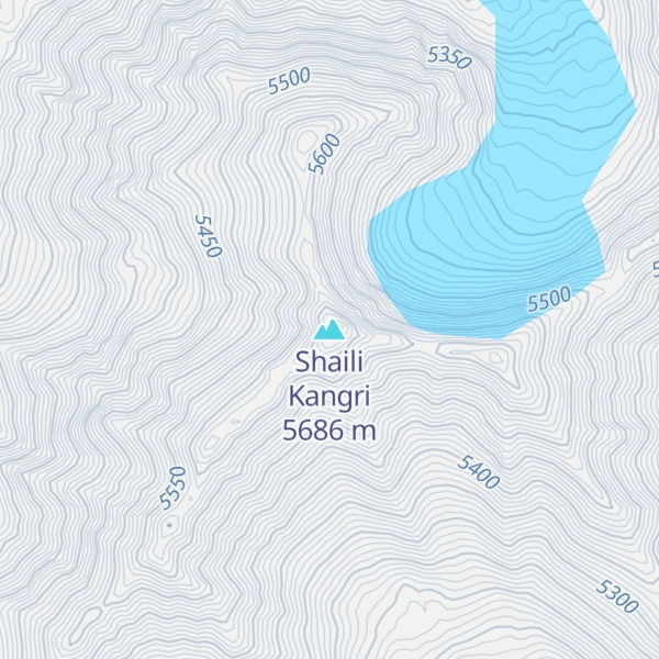Map of Shaili Kangri