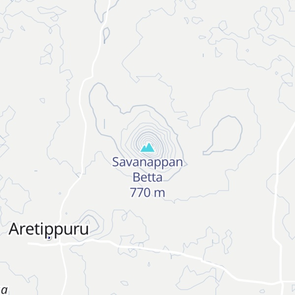 Map of Savanappan Betta