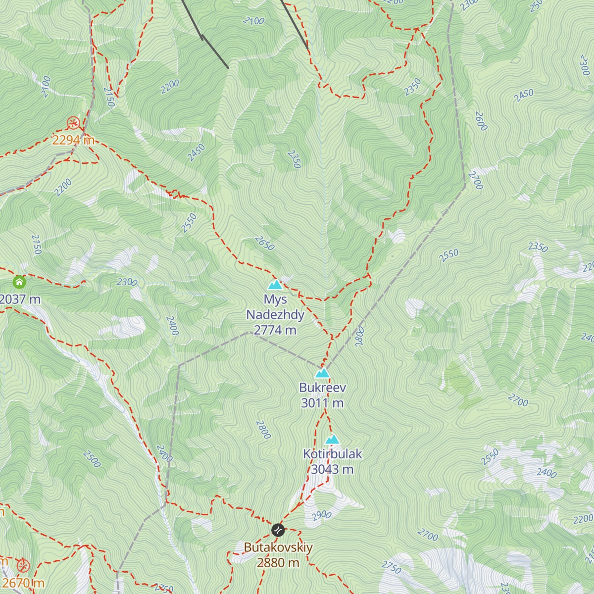 Hizhina Bukreeva map