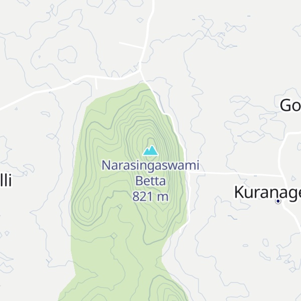 Map of Narasingaswami Betta