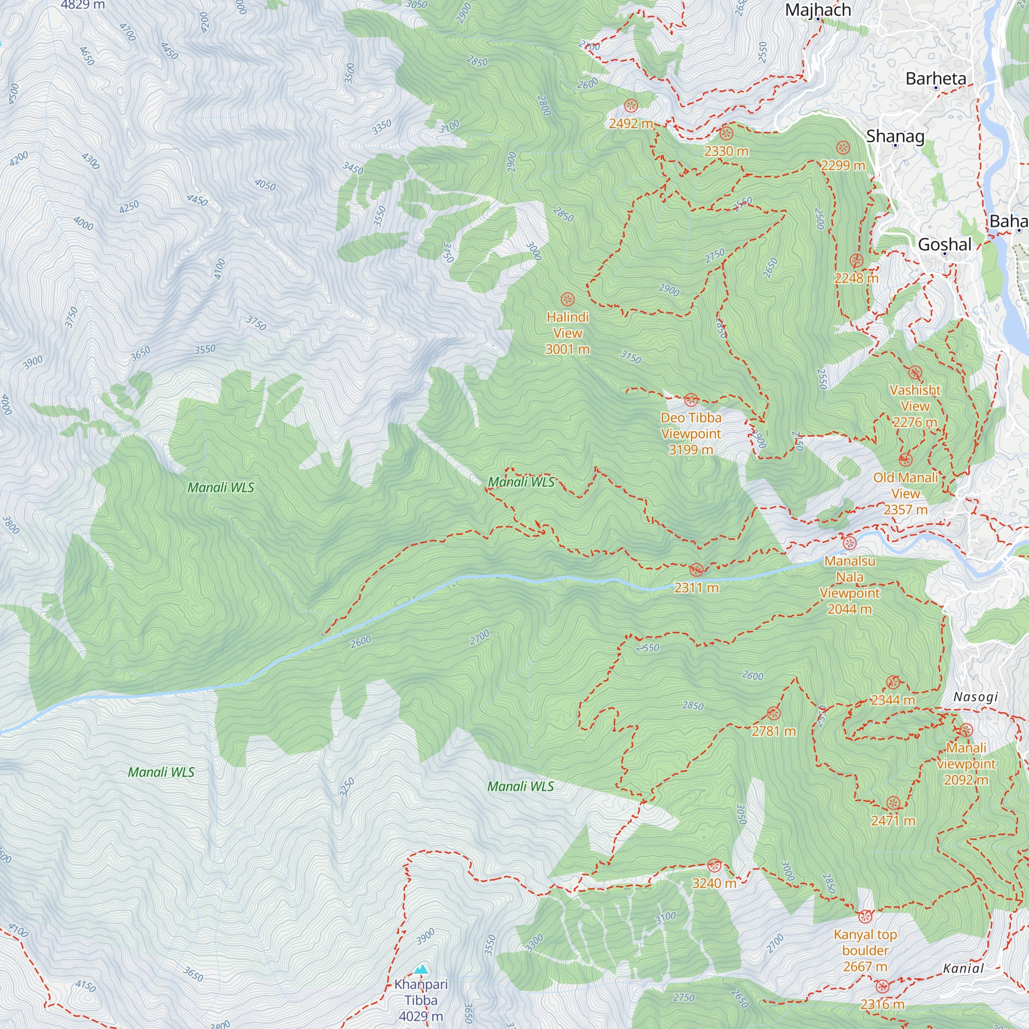 Gulamlang Hut map