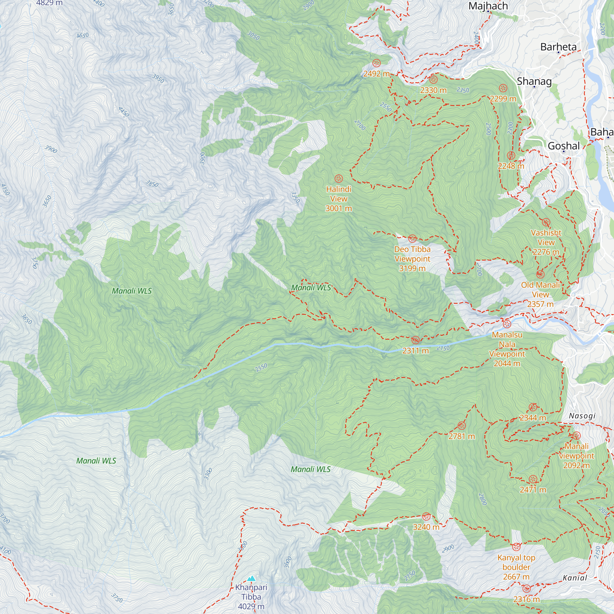 Gulamlang Hut map