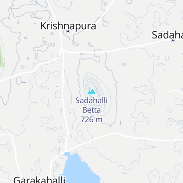 Map of Sadahalli Betta