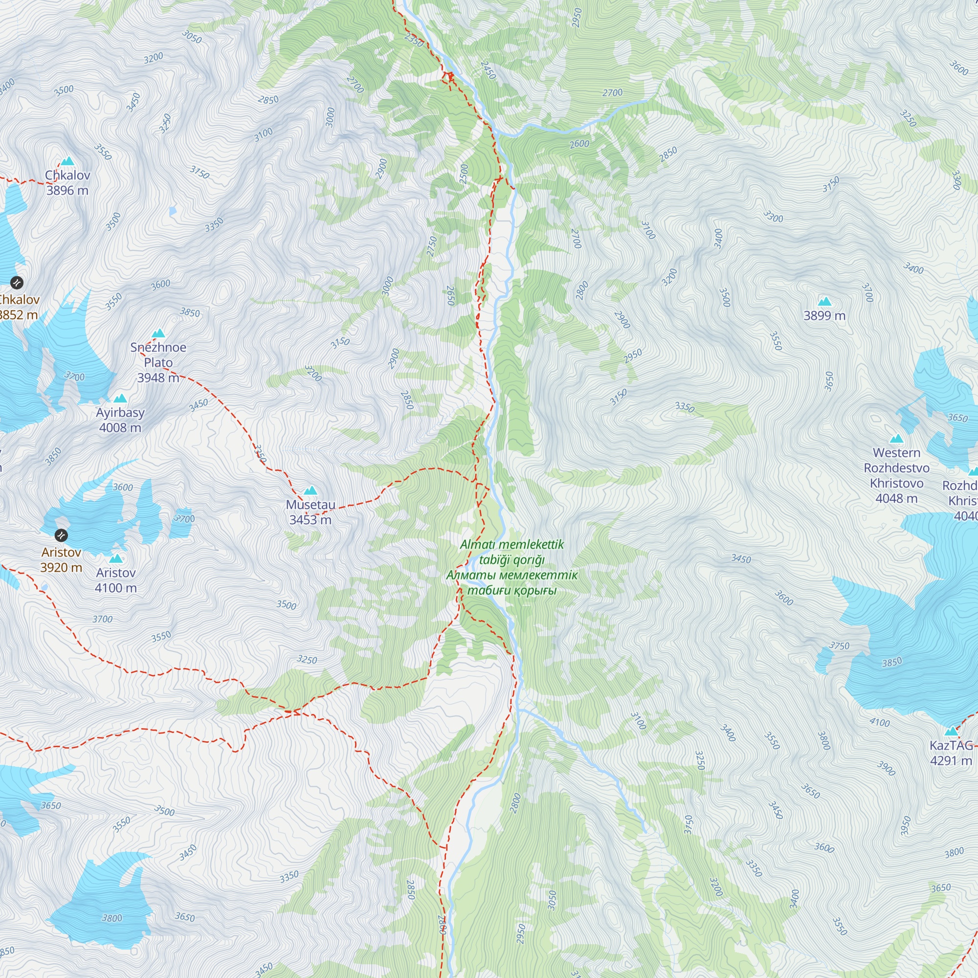 Solnechnaya Polyana hut map
