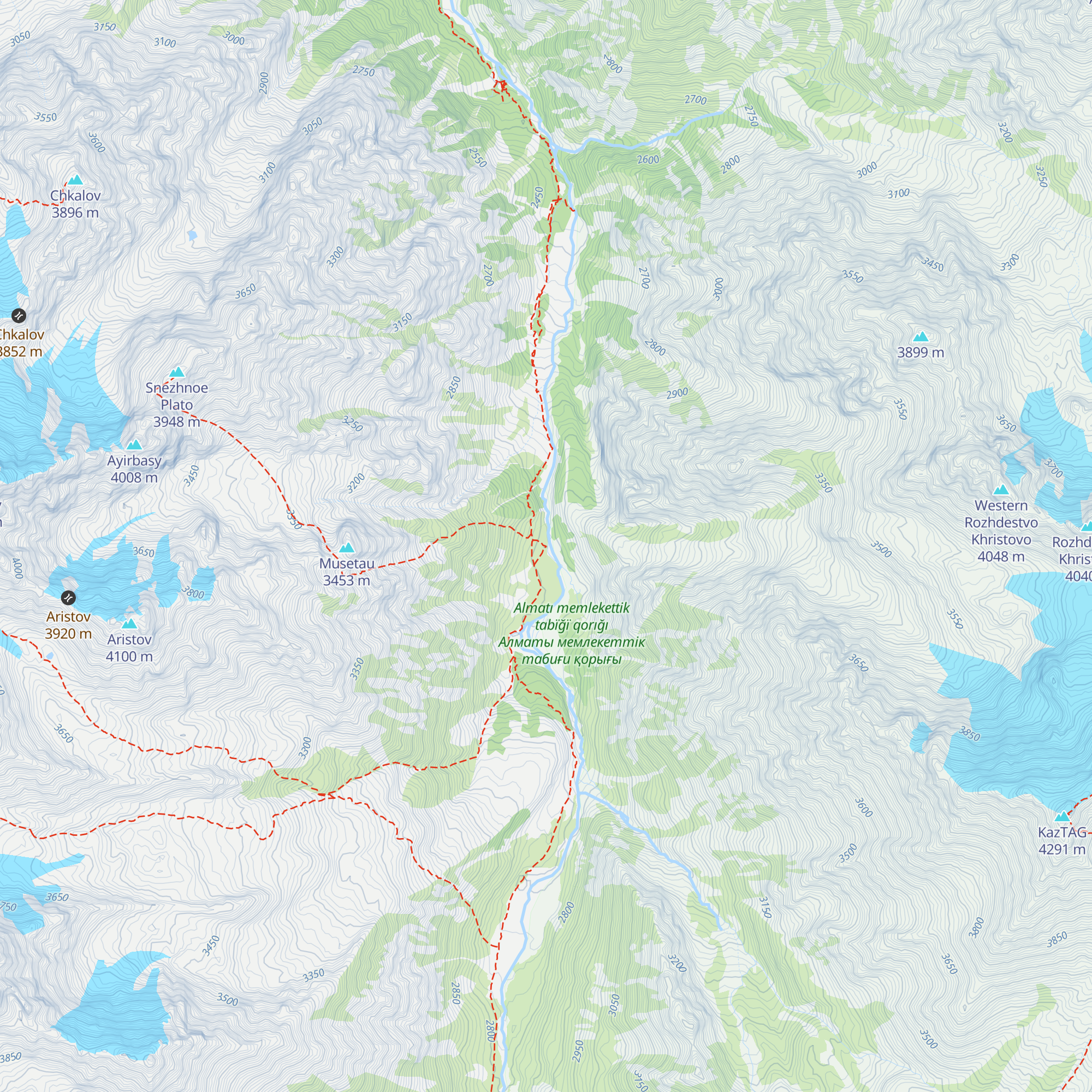 Solnechnaya Polyana hut map