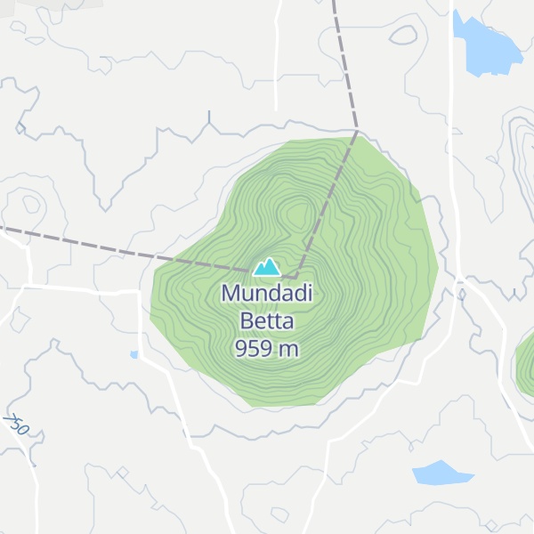 Map of Mundadi Betta