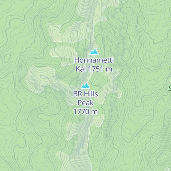 Map of BR Hills Peak
