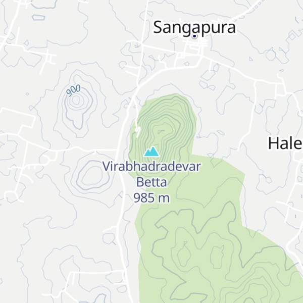 Map of Virabhadradevar Betta