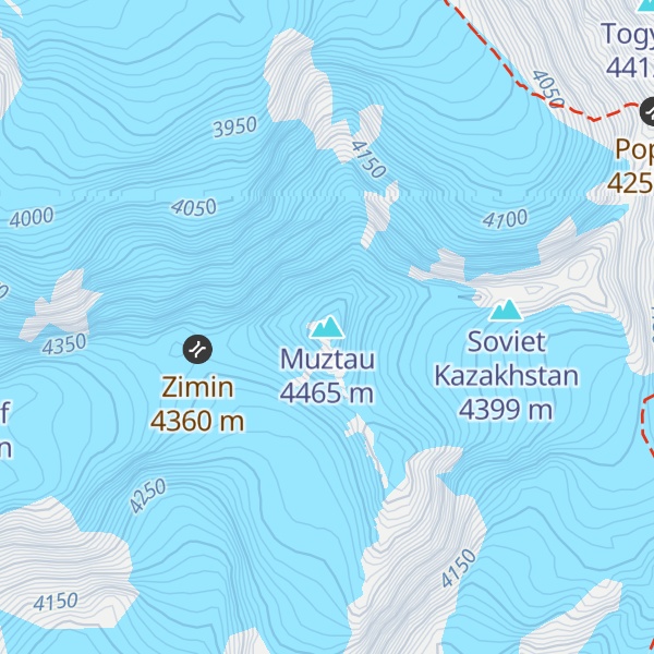 Map of Muztau