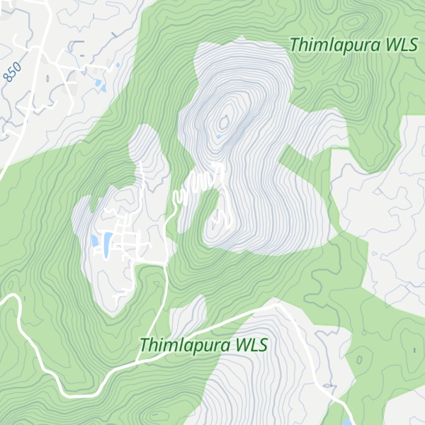 Map of Devarayanadurga