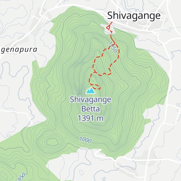 Map of Shivagange Betta