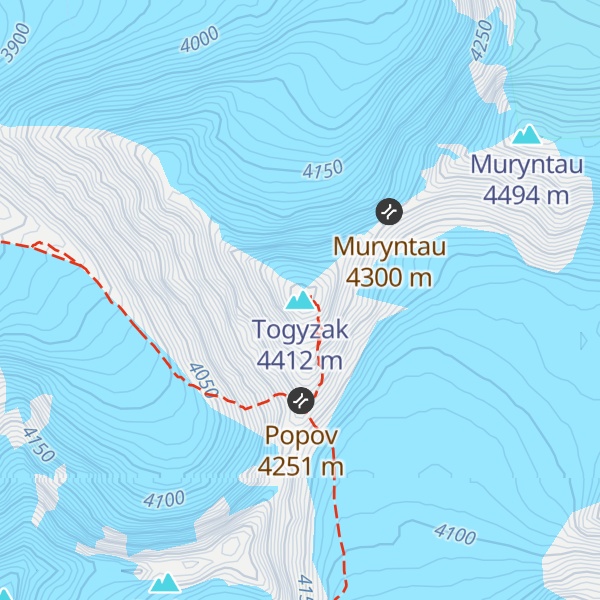 Map of Togyzak