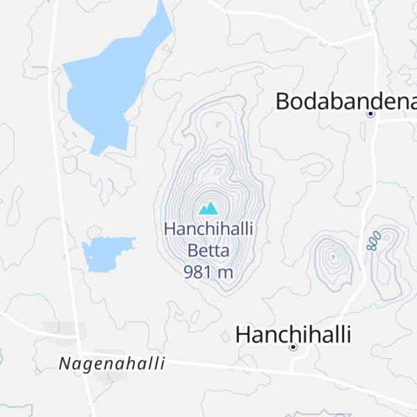 Map of Hanchihalli Betta