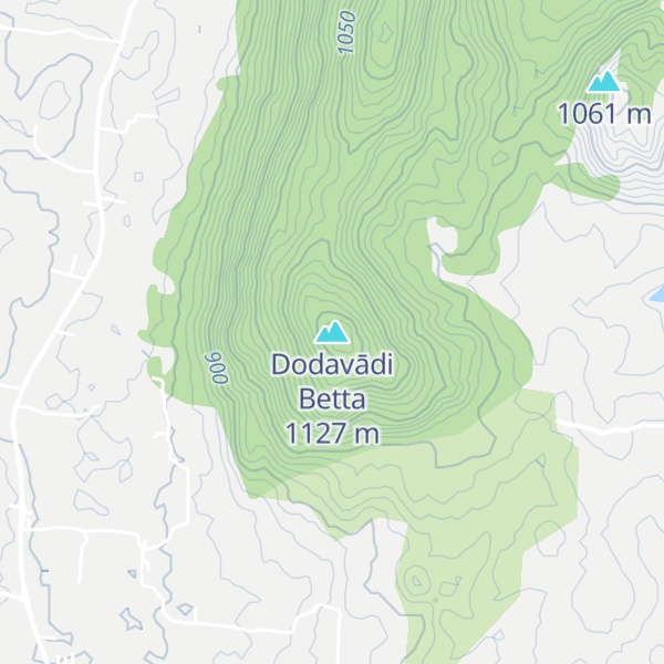 Map of Dodavādi Betta